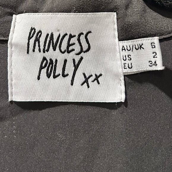 Princess Polly Bodeni Long Sleeve Mini Dress Black | Size 2 - Picture 4 of 8